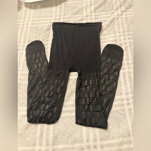 Trendy InspiredFendiLogo Patterned Tights